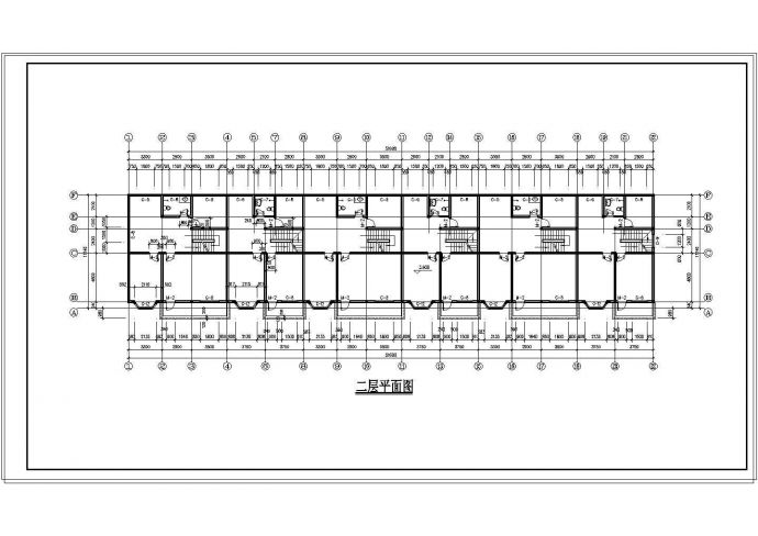一套联排住宅楼建筑cad设计施工图纸_图1