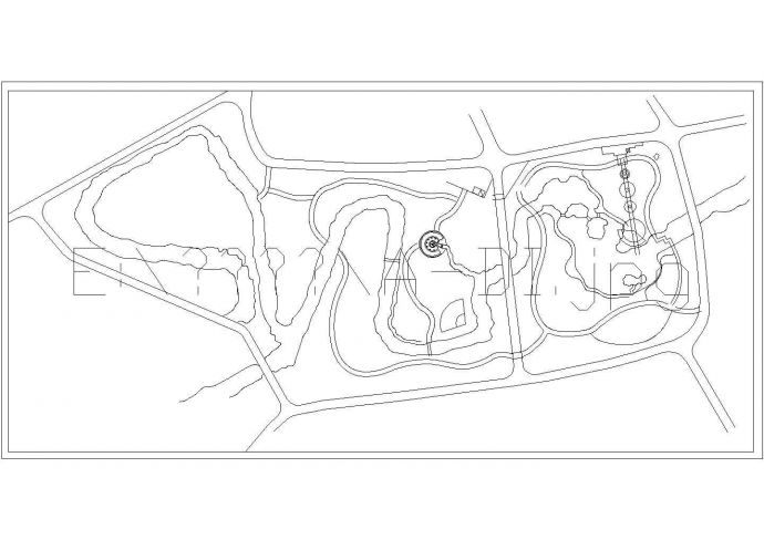 某永嘉县鹅脯公园详细规划设计CAD完整平面图纸_图1