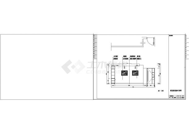 某房地产公司办公空间装修设计cad图纸-图一