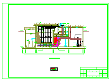 某曝气生物滤池cad施工设计图纸-图一
