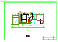 某曝气生物滤池cad施工设计图纸_图1