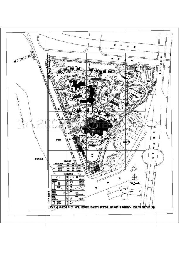 苏州青剑湖居住区总平面规划设计CAD图纸（占地4.4万平）-图一