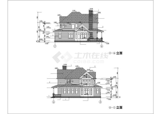 某地区小区精致别墅建筑全套设计施工CAD图纸-图一