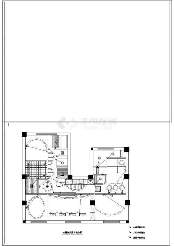 某美容院全套装修设计cad施工图-图二