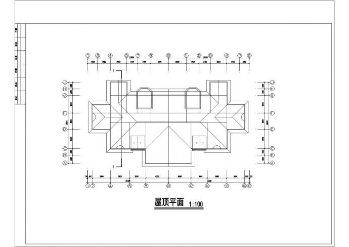 某地区小区高级联体别墅建筑全套设计施工CAD图纸_图1