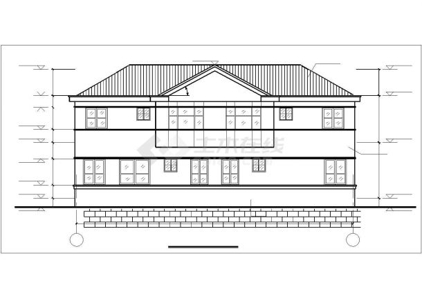 某地区两层双拼别墅建筑全套设计施工CAD图纸-图一