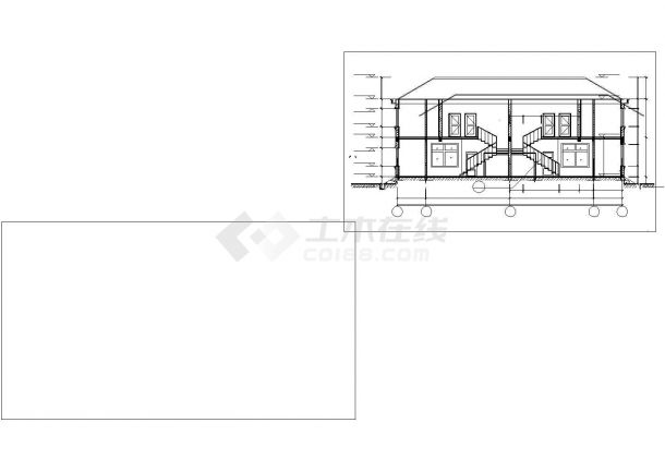 某地区两层双拼别墅建筑全套设计施工CAD图纸-图二