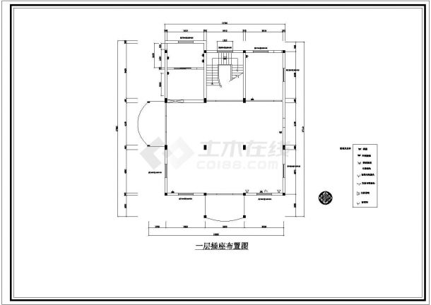 某地区临海别墅建筑装饰全套设计施工CAD图纸-图一