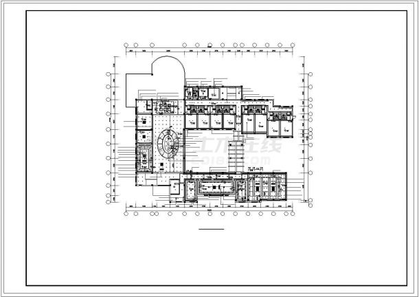 某地四层宾馆装修设计cad施工图-图一