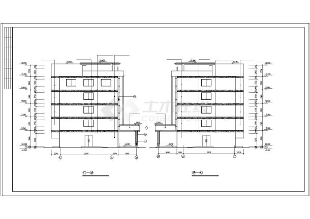 某市五层净峰医院综合楼建筑设计施工图-图一