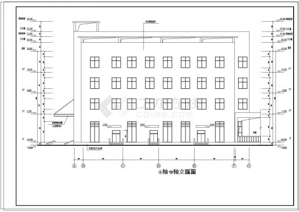 某四层县级医院急诊楼建筑设计CAD施工图-图一