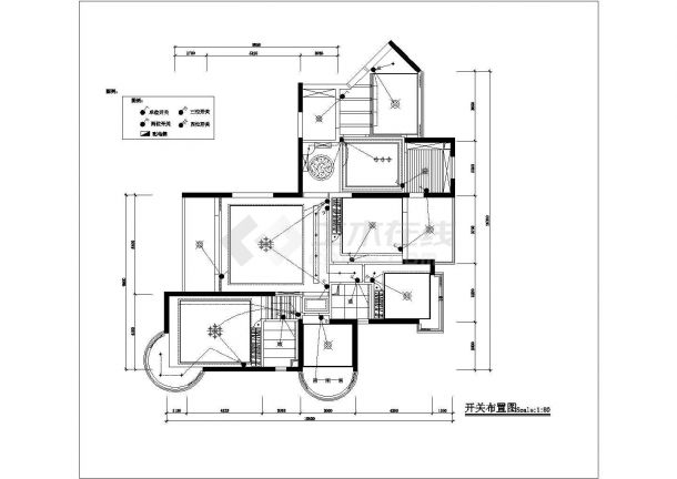 常州市金诗花园小区4房2厅户型全套装修装饰设计CAD图纸-图二