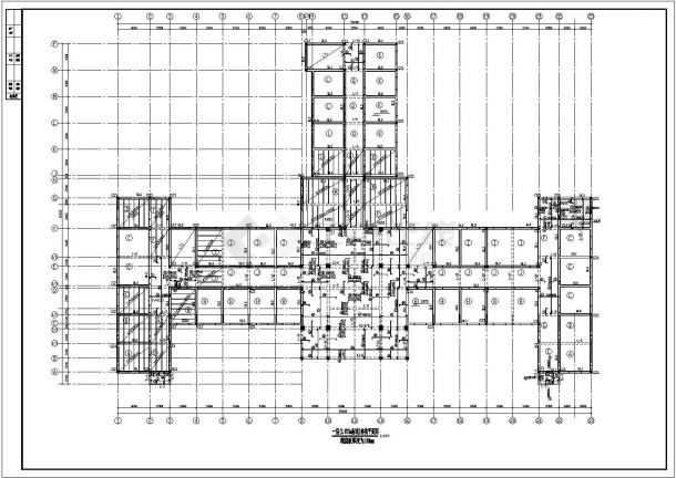 某中医院框架结构门诊楼钢结构CAD施工图-图一
