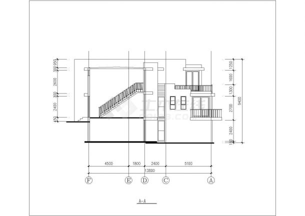 某城市高档别墅建筑完整设计施工CAD图纸-图一