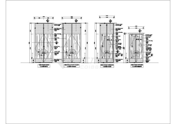 上海静安香格里拉大酒店3F中餐厅夏宫深化精装修设计cad全套施工图（含高清效果图）-图二