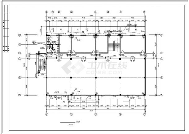 某五层医院行政综合楼建筑设计CAD方案图-图二