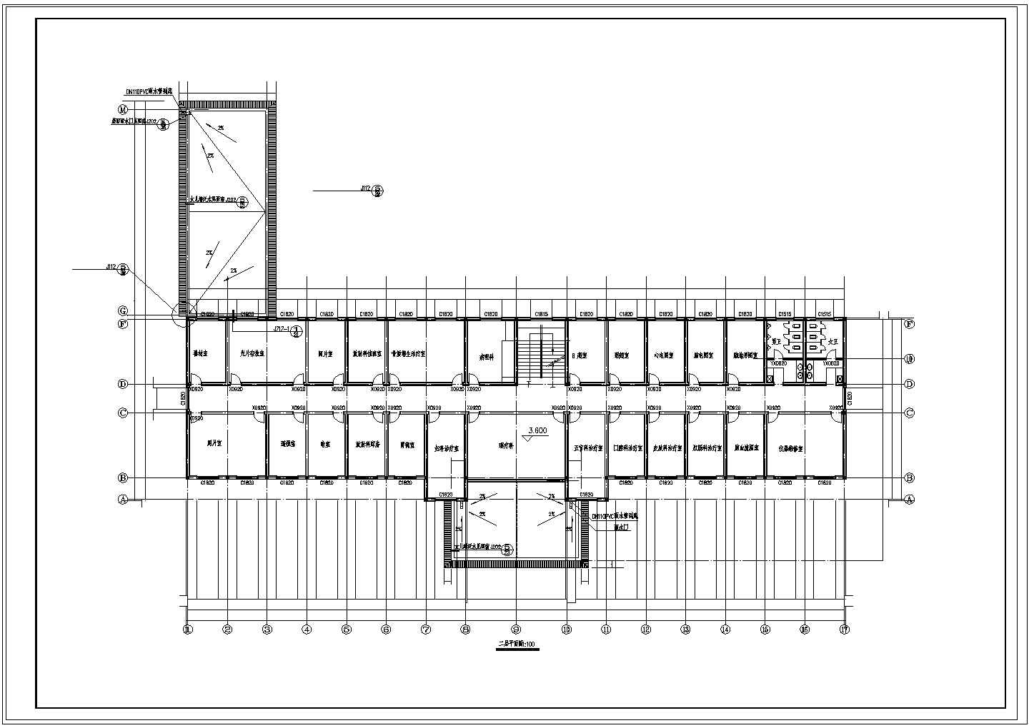 某五层医院门诊楼建筑设计CAD施工图