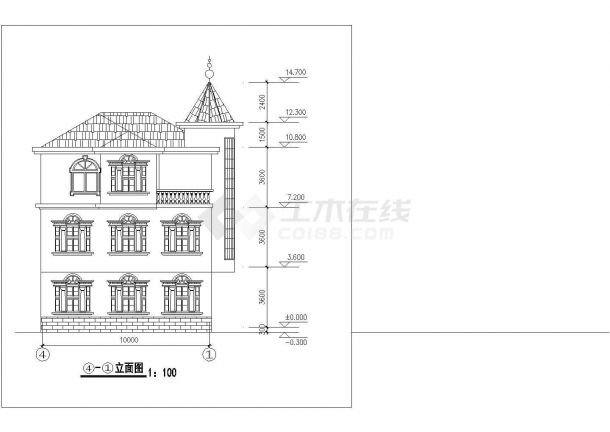 某城市小区农村别墅建筑全套方案设计施工CAD图纸-图一