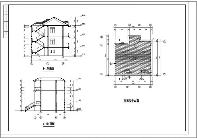 某小区农村农居房建筑方案设计施工CAD图纸_图1