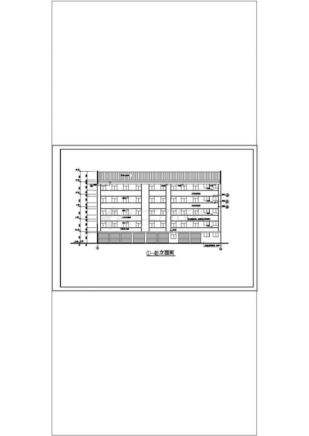 某乡卫生院四层综合楼建筑设计CAD扩初图-图一