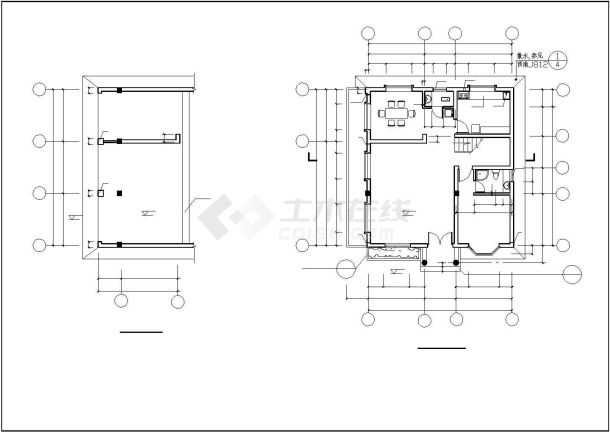 某山区别墅住宅建筑方案设计施工CAD图纸-图二