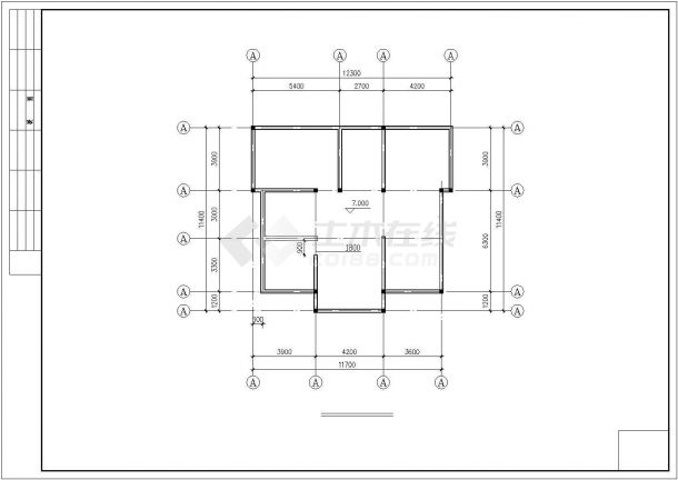 某地区山区小别墅住宅建筑方案设计施工CAD图纸-图二