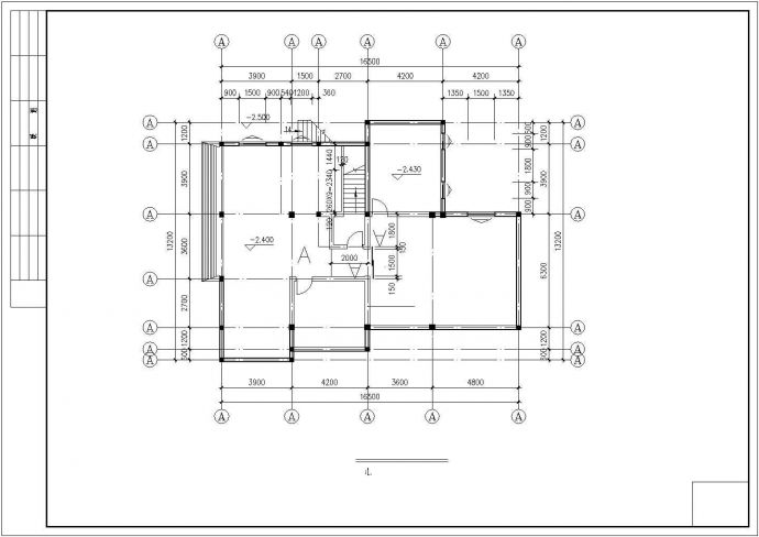 某地区山区小别墅住宅建筑设计施工CAD图纸_图1