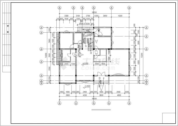 某地区山区小别墅住宅建筑设计施工CAD图纸-图二