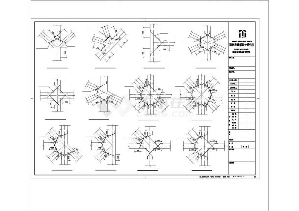 某工程深基坑支护结构内支撑设计施工CAD图纸-图一