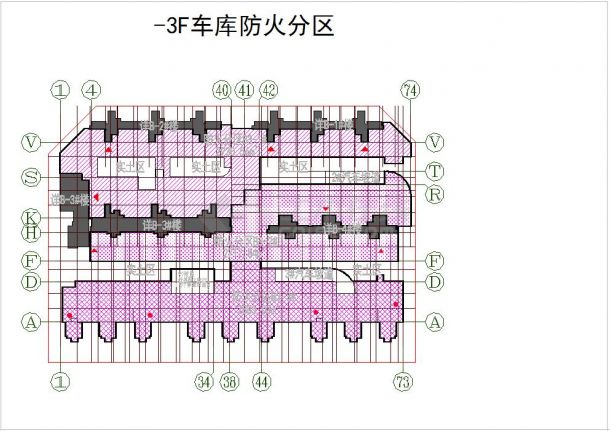 某地地下车库接地平面图CAD图纸-图二