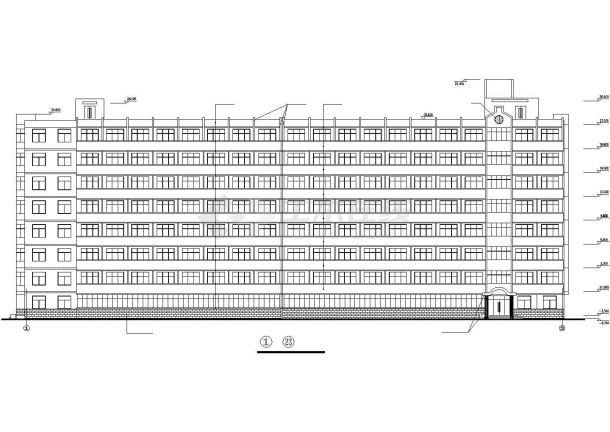 甘肃农业大学11号学生公寓建筑设计施工图-图二