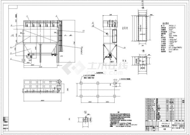 某气箱脉冲袋式除尘器CAD完整构造设计详图-图一