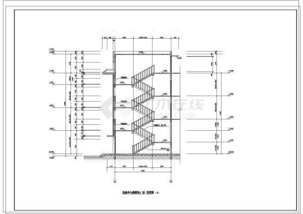 某医院后勤洗涤中心建筑设计CAD施工图纸-图一