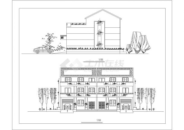 新农村住宅建筑施工CAD图-图二