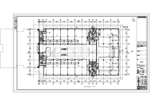 [江苏]超高层商业办公综合楼空调通风防排烟系统cad施工图(机房设计)-图一