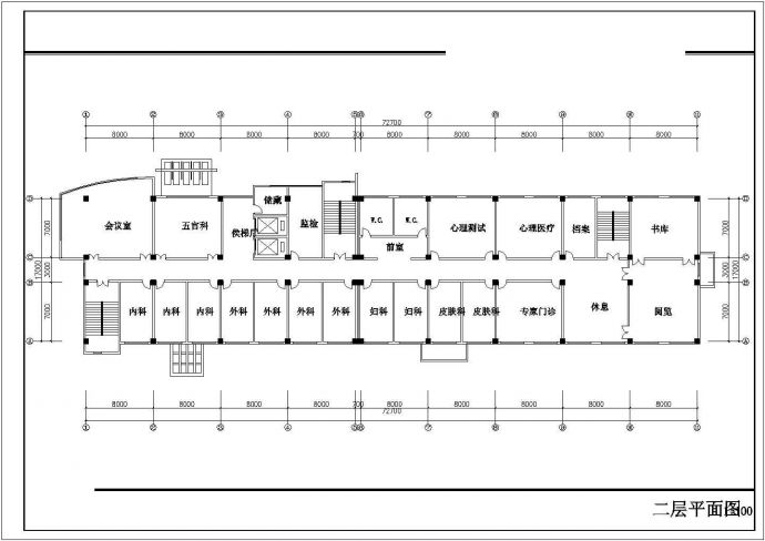 5层精神病院门诊楼建筑设计CAD施工图_图1