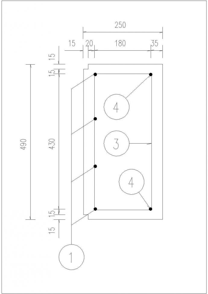 加筋挡土墙工程图集CAD版 CB1面板图_图1