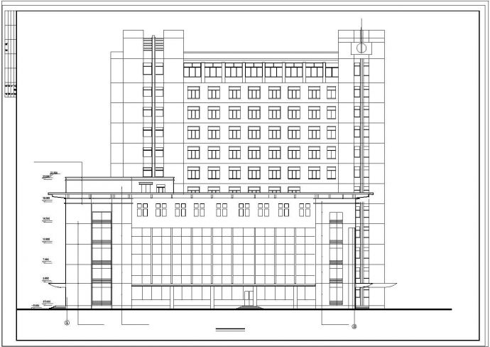 某医院综合楼扩建项目建筑设计CAD施工图纸_图1