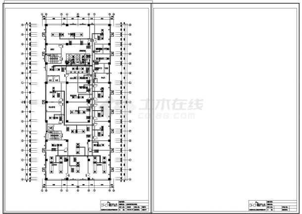 办公楼设计_[施工图]采用地源热泵方案的办公楼施工cad方案图纸-图二