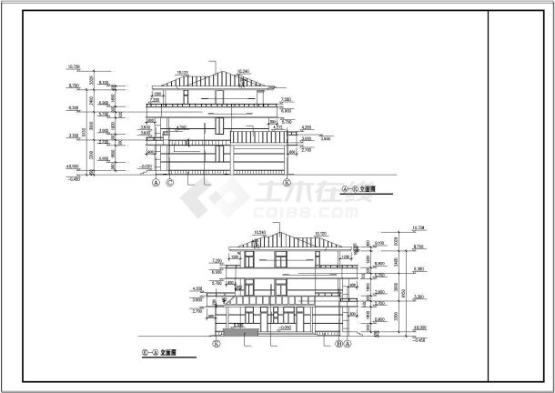 某三层别墅建筑设计全套方案图-图一