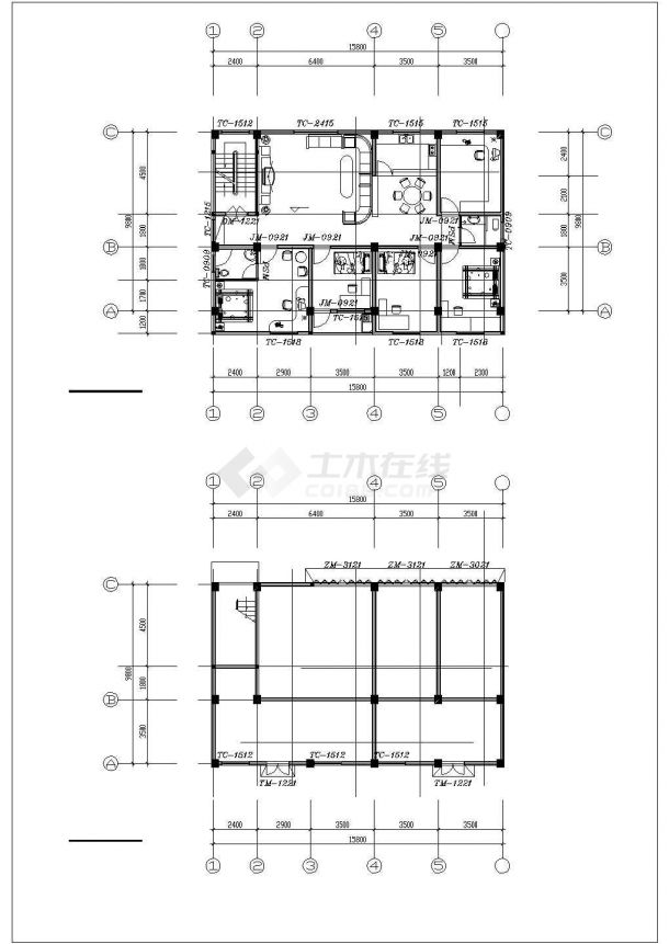 丽江市某新建居住区多栋6层住宅楼平面设计CAD图纸（5套方案）-图一