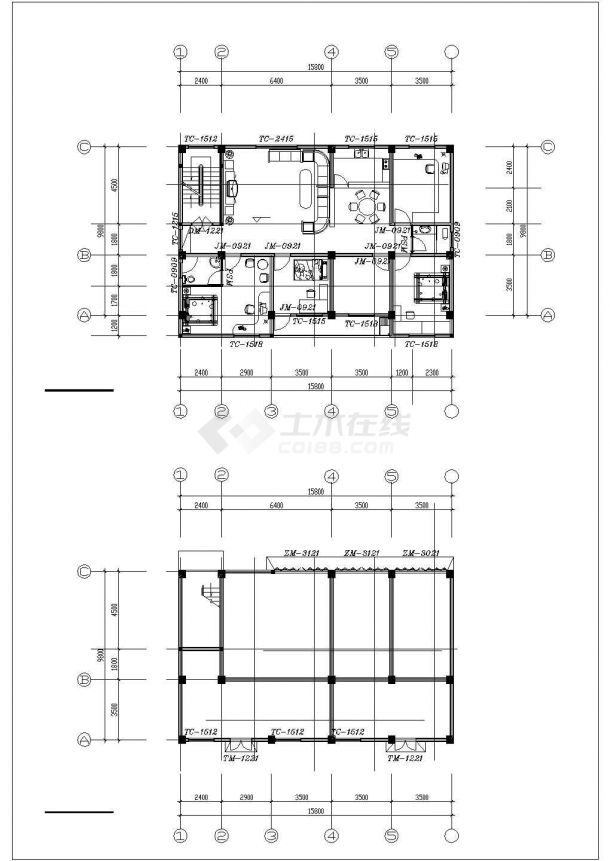 丽江市某新建居住区多栋6层住宅楼平面设计CAD图纸（5套方案）-图二