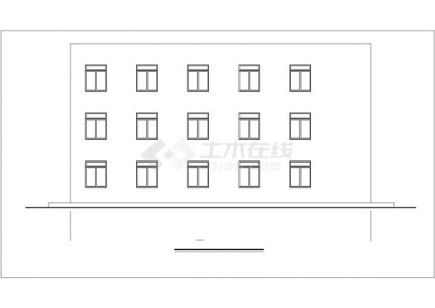 扬州某国有单位3层砖混结构职工宿舍楼建筑设计CAD图纸（含天面层）-图二