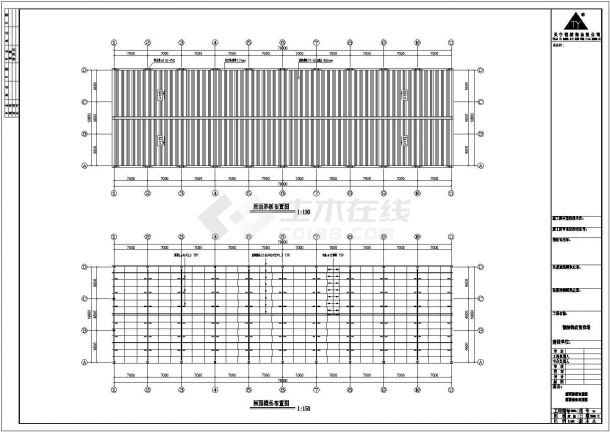 某70x19.8单层单山单跨门式钢结构农贸市场工程设计CAD全套结构施工图（含设计说明）-图二