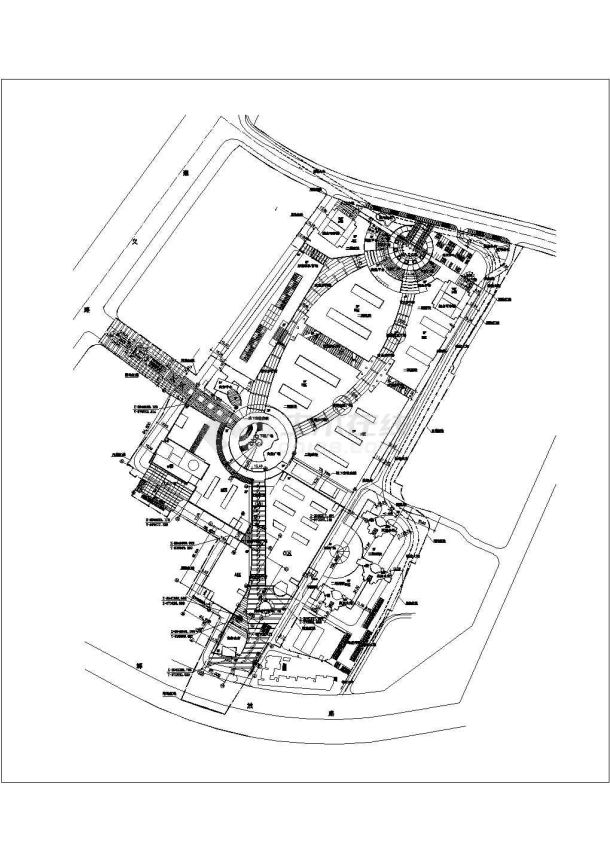 某浙江商城CAD详细节点剖面施工图-图一