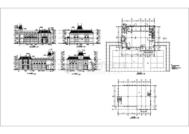 某二层会所设计CAD节点详细构造施工图-图一