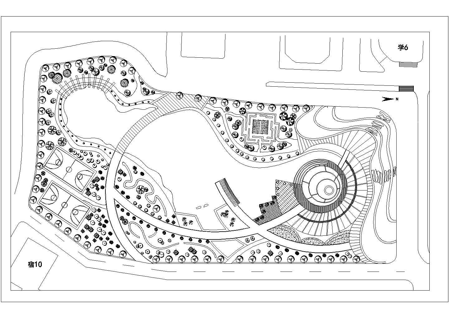 某广场CAD完整详细平立剖施工节点设计图纸