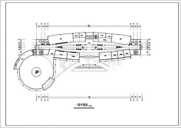 广东酒店式公寓住宅楼建筑施工平立剖面设计图-图二