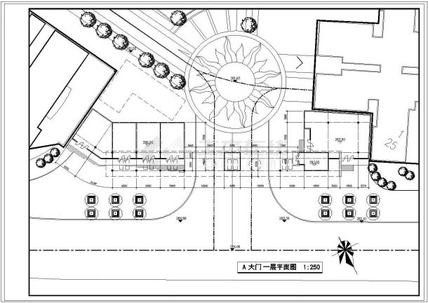 西南医院家属区大门建筑设计方案图附效果图-图二
