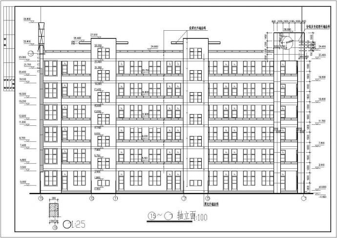 某框架结构六层教学楼设计cad详细建筑施工图（含结构设计，含设计说明）_图1